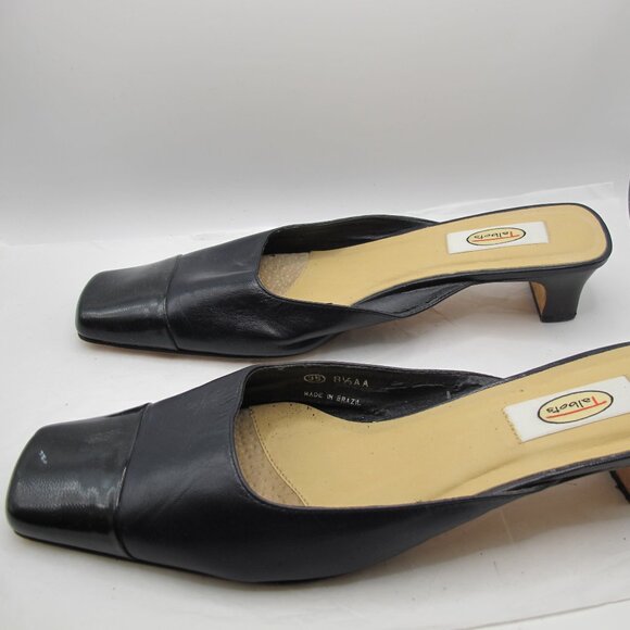 Talbot’s Bunny black leather slide with black patent leather toe 8.5N - Picture 2 of 6